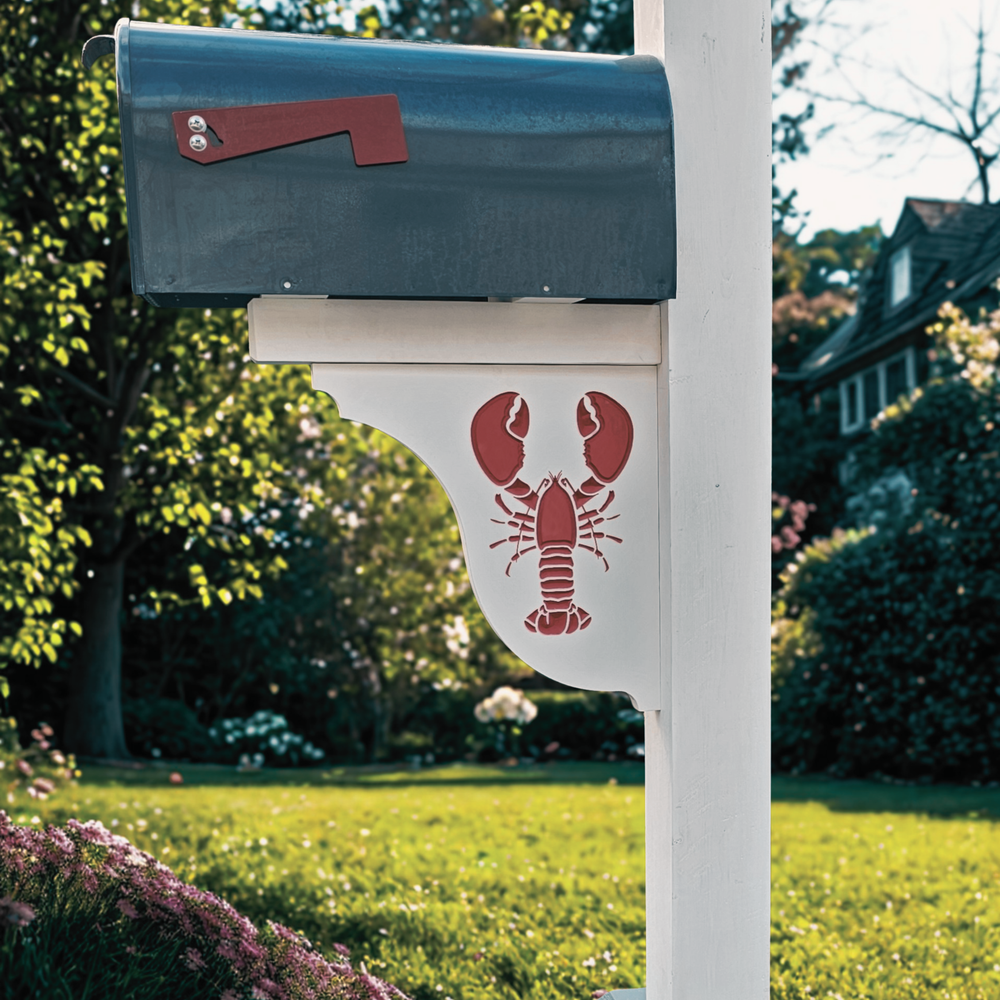 Lobster Handcrafted Mailbox Post Bracket