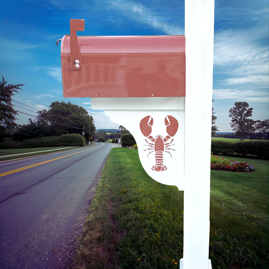 Lobster Handcrafted Mailbox Post Bracket