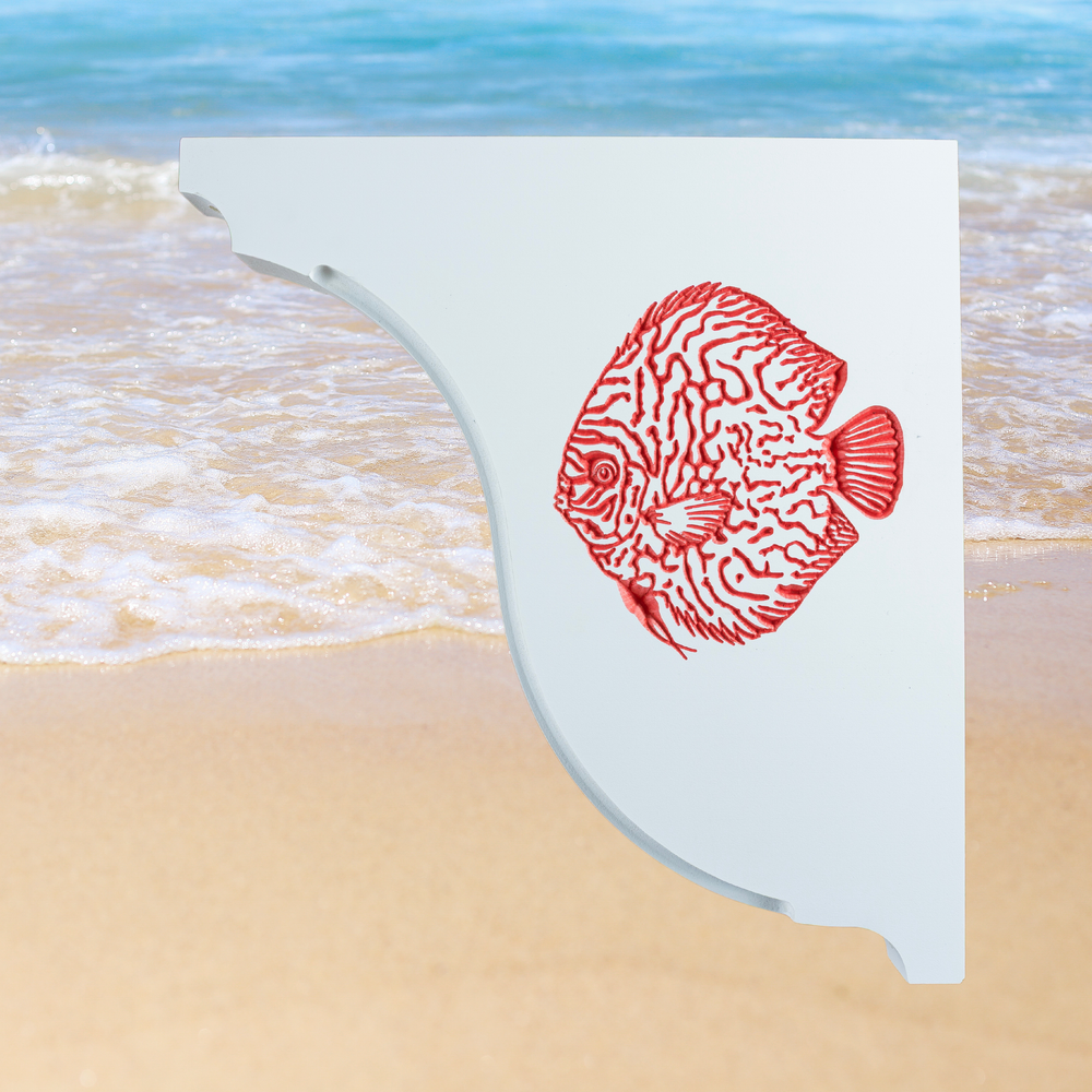 Angel Fish Handcrafted Mailbox Post Bracket