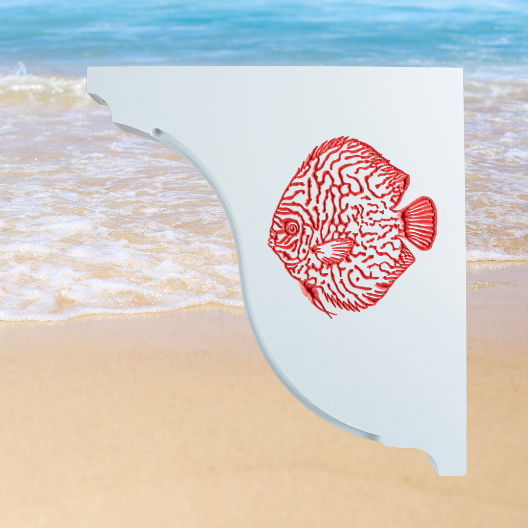 Angel Fish Handcrafted Mailbox Post Bracket