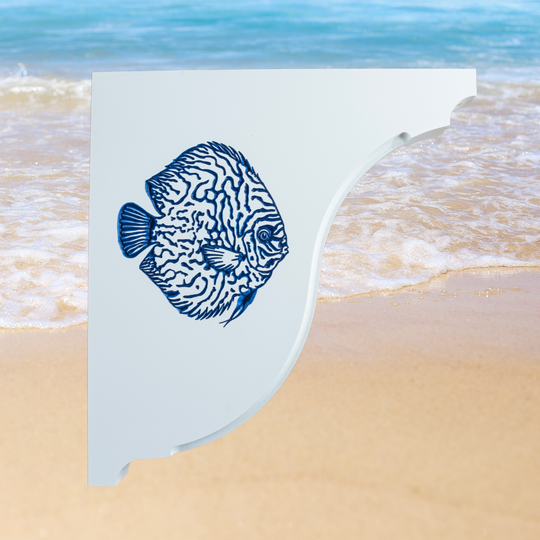 Angel Fish Handcrafted Mailbox Post Bracket