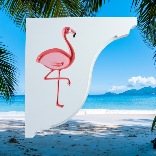 Flamingo Handcrafted Mailbox Post Bracket