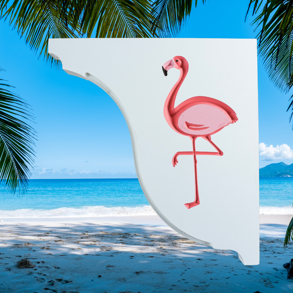 Flamingo Handcrafted Mailbox Post Bracket