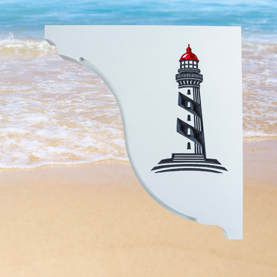 Lighthouse Handcrafted Mailbox Post Bracket