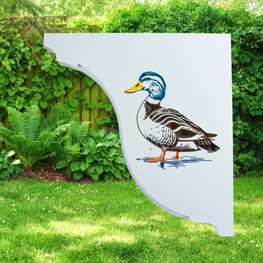 Mallard Duck Handcrafted Mailbox Post Bracket