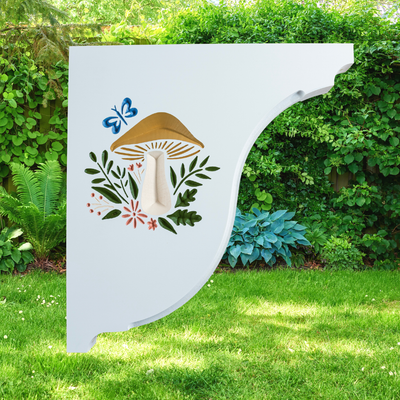 Mushroom Handcrafted Mailbox Post Bracket