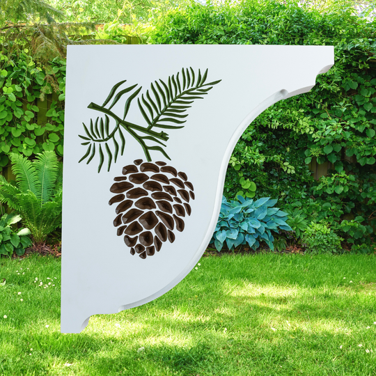 Pinecone Handcrafted Mailbox Post Bracket