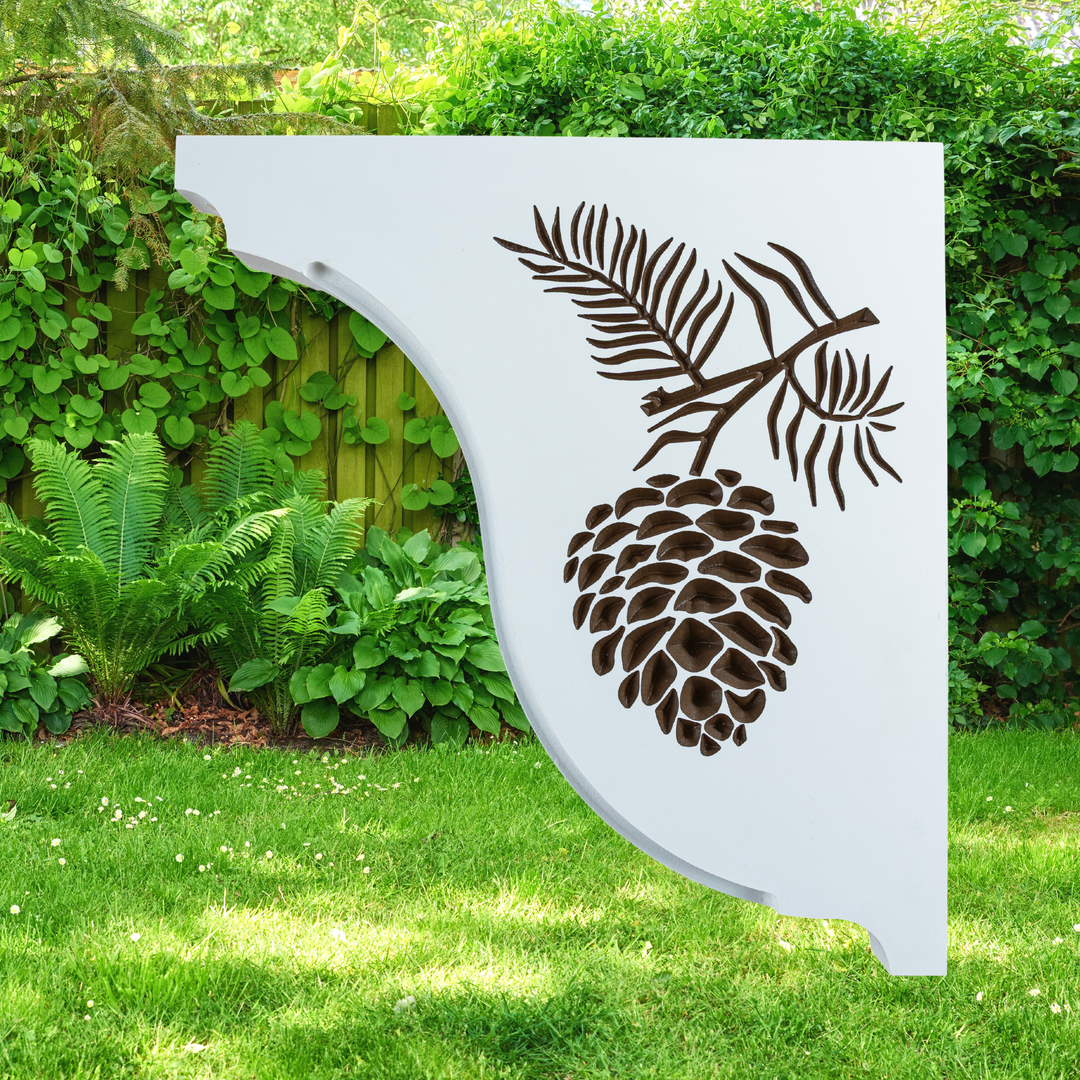 Pinecone Handcrafted Mailbox Post Bracket