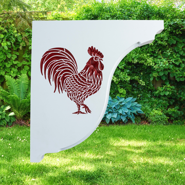 Rooster Handcrafted Mailbox Post Bracket