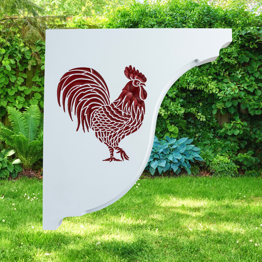 Rooster Handcrafted Mailbox Post Bracket
