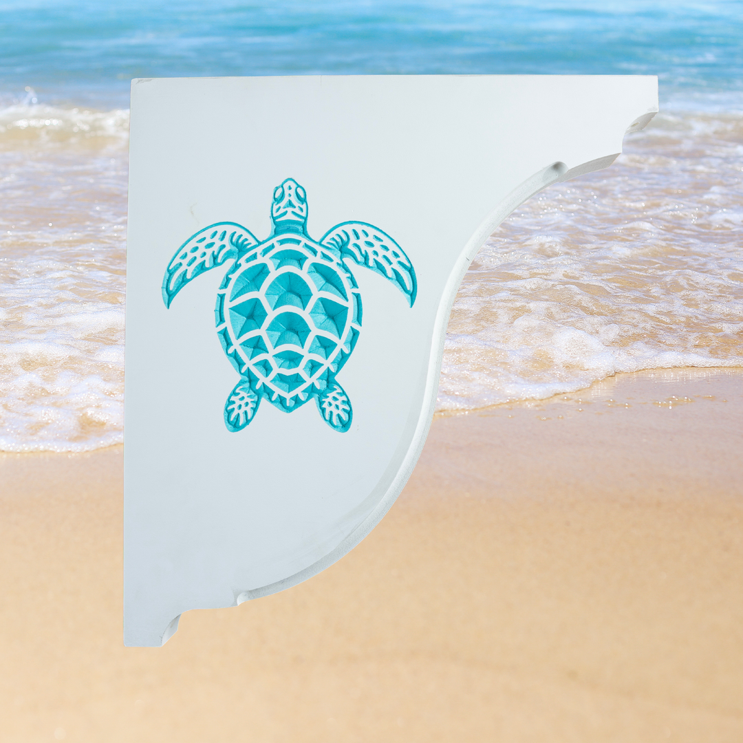 Sea Turtle Handcrafted Mailbox Post Bracket