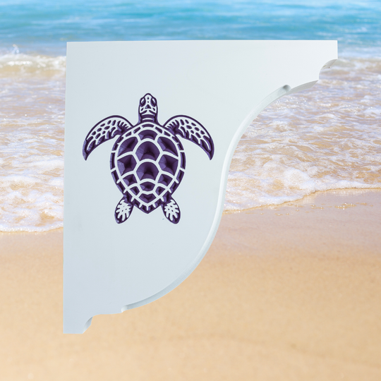 Sea Turtle Handcrafted Mailbox Post Bracket