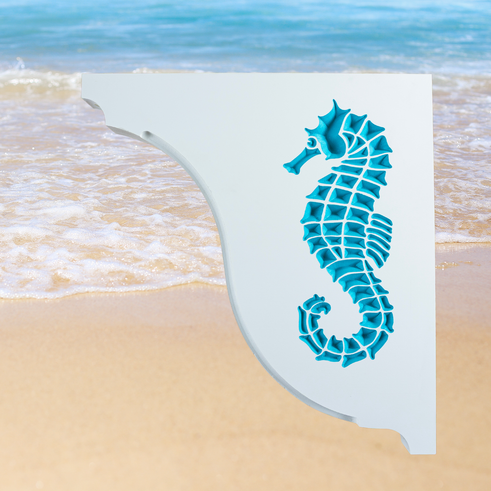 Seahorse Handcrafted Mailbox Post Bracket