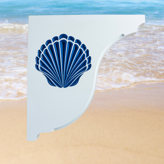 Shell Handcrafted Mailbox Post Bracket