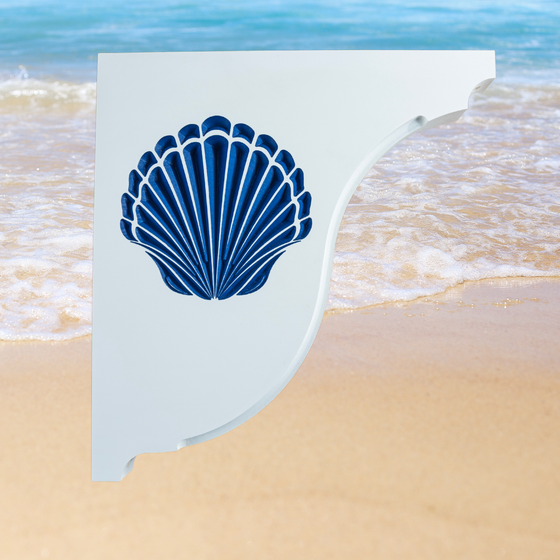 Shell Handcrafted Mailbox Post Bracket