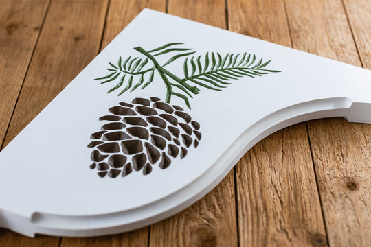 Pinecone Handcrafted Mailbox Post Bracket