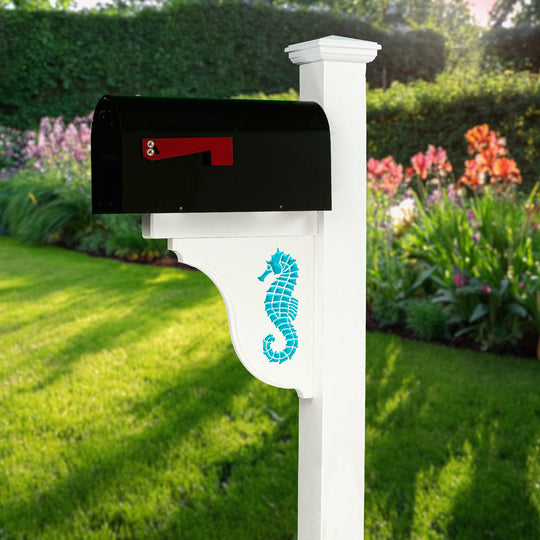 Seahorse Handcrafted Mailbox Post Bracket